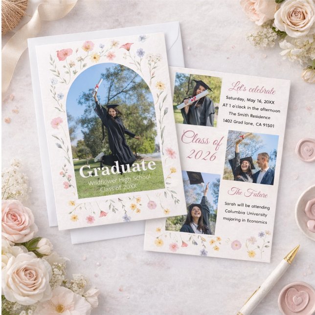 Wildflower graduation invitation (Creator Uploaded)