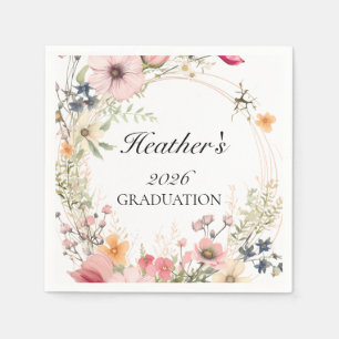 Wildflower Graduation  Napkin
