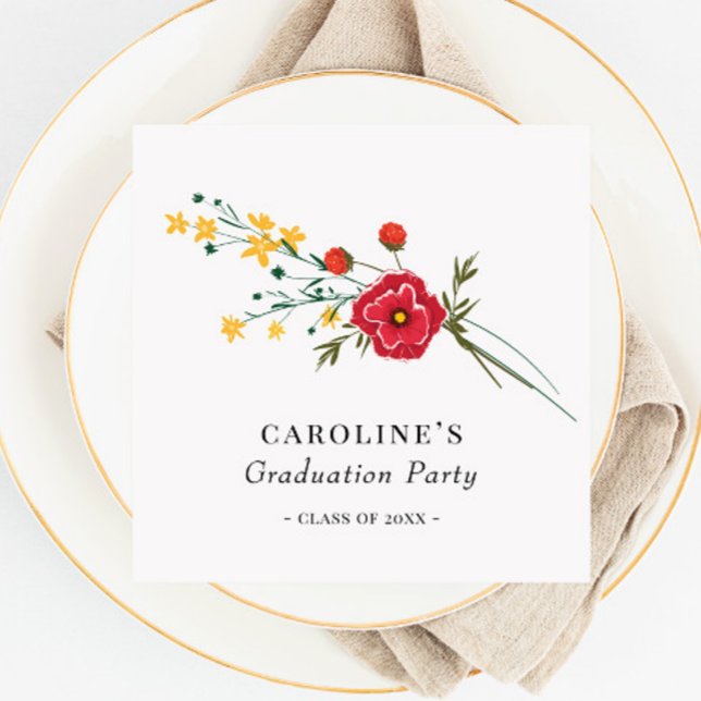 Wildflower Graduation Party "Class of 2023" Napkin (Creator Uploaded)