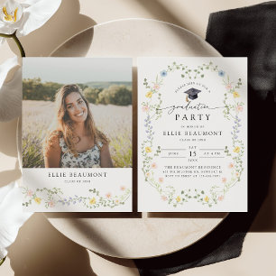 Wildflower Graduation Party Invitation