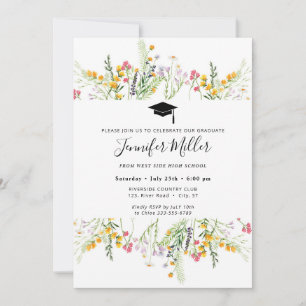 Wildflower Graduation Party Photo  Holiday Card