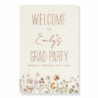 Wildflower Graduation Party Welcome Sign In Bloom