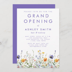 Wildflower Grand Opening Invitation