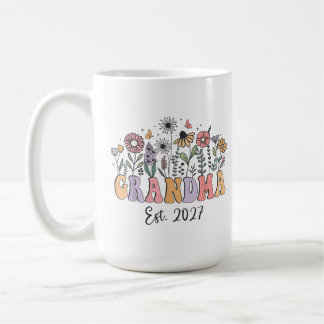 Wildflower Grandma Est 2027 Reveal Coffee Mug