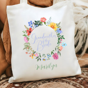 Wildflower Grandmother of the Bride Wedding  Tote Bag