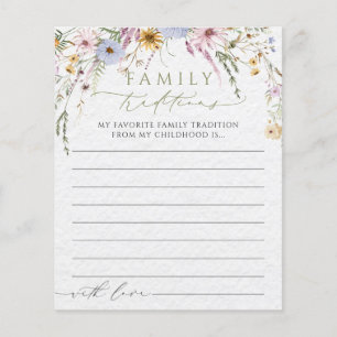 Wildflower Green Baby Shower Family Tradition Game