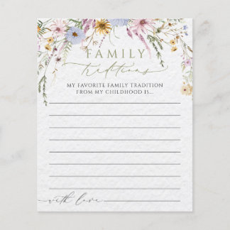 Wildflower Green Baby Shower Family Tradition Game