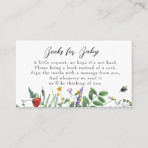 Wildflower Greenery   Bees Floral   Baby Shower Enclosure Card