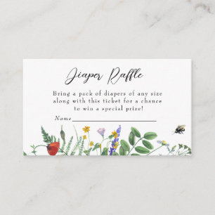 Wildflower Greenery   Bees Floral   Baby Shower Enclosure Card