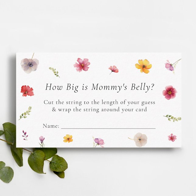 Wildflower Guess How Big is Mummy Belly Game Enclosure Card (Creator Uploaded)