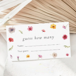 Wildflower Guess How Many Game Enclosure Card