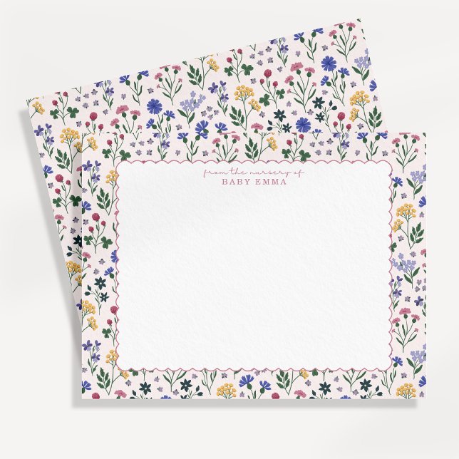Wildflower Hand Painted Scalloped Border card (Creator Uploaded)