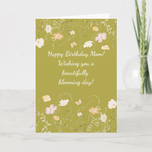 Wildflower Happy Birthday Mom Card
