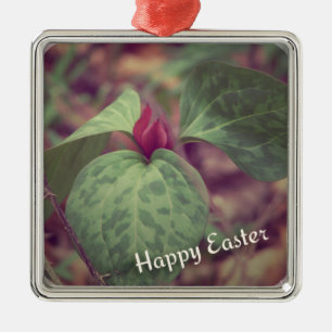 Wildflower Happy Easter Metal Tree Decoration