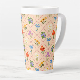 Wildflower Harlequin Garden Latte Mug