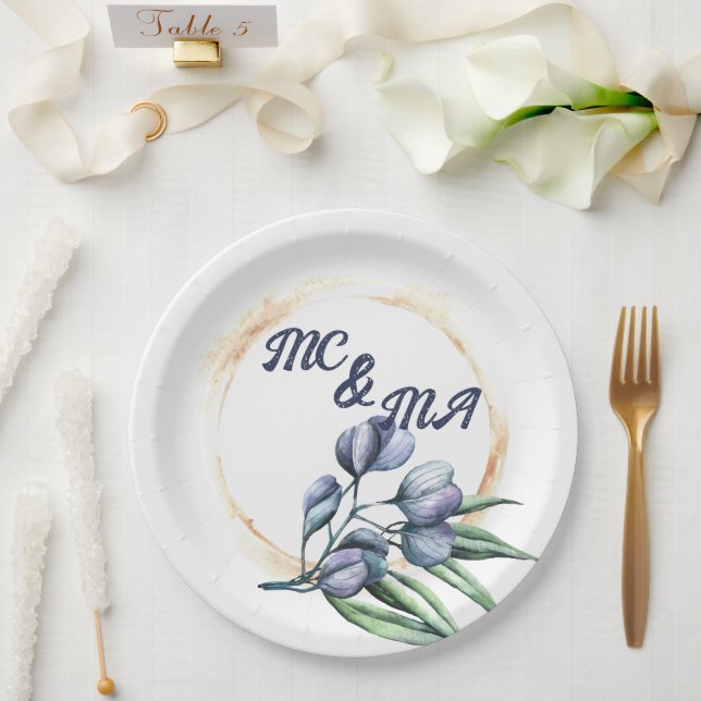 Wildflower Harmony Custom Floral Party Plate (Wedding)
