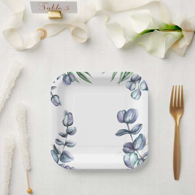 Wildflower Harmony Rustic Floral Plate (Wedding)