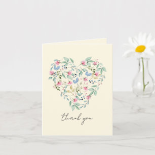 Wildflower Heart Thank you or Any Occasion Card