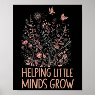 Wildflower Helping Little Minds Grow Teacher Back Poster