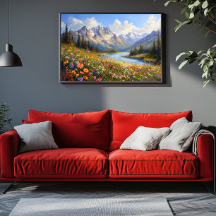 Wildflower Hillside Overlooking Crystal River Canvas Print