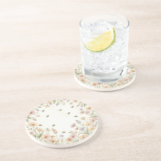 Wildflower Honey Coaster – Cute Cottagecore Bees