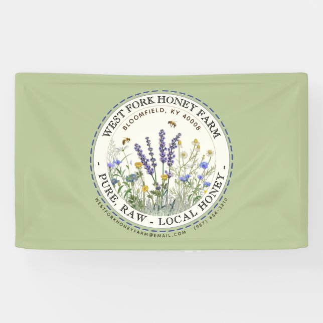 Wildflower Honey Green Banner  (Horizontal)