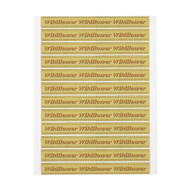 Wildflower Honey Jar Security Seal Lid Labels (Sheet)