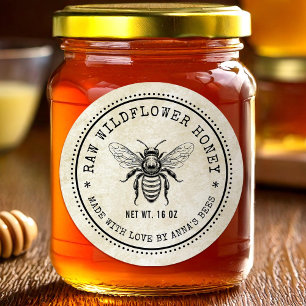Wildflower honey label with custom colours