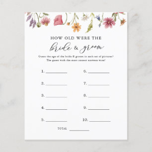 Wildflower How Old Were The Bride and Groom Game