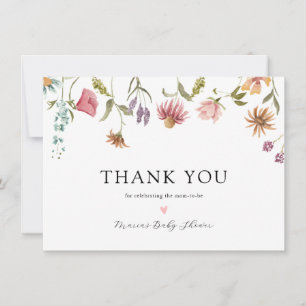 Wildflower in Bloom Baby Shower Thank You Card