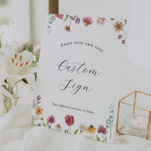 Wildflower In Bloom Custom Text Sign