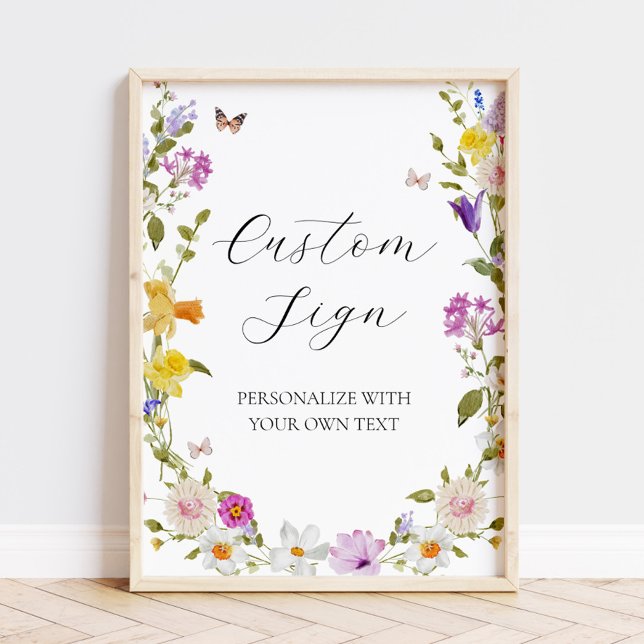 Wildflower in Bloom Custom Text Sign (Creator Uploaded)