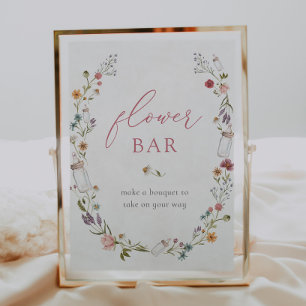 Wildflower in Bloom Flower Bouquet Bar Poster