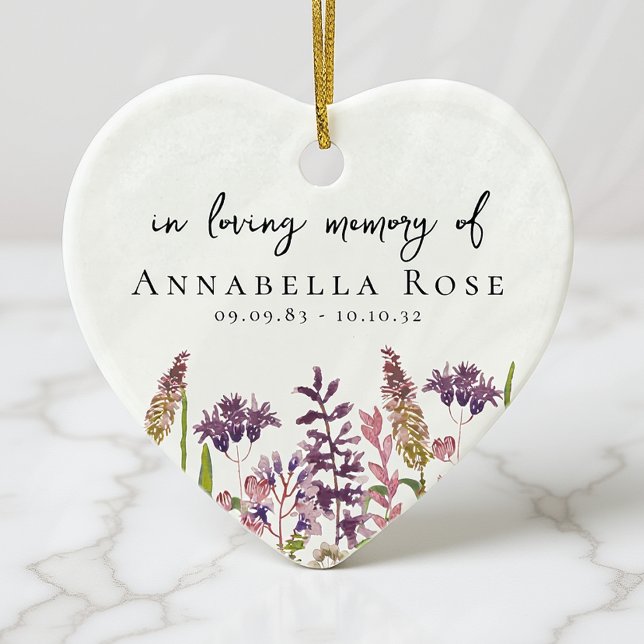 Wildflower In Loving Memory Memorial  Ceramic Tree Decoration (Creator Uploaded)