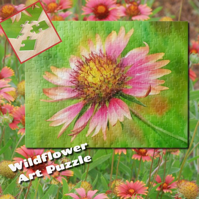 Wildflower Indian Blanket Firewheel Flower Puzzle (Wildflower Indian Blanket, Fire Wheel Flower Art Puzzle)