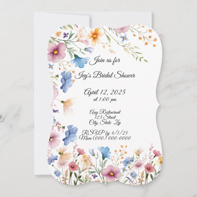 Wildflower Invitation (Front)