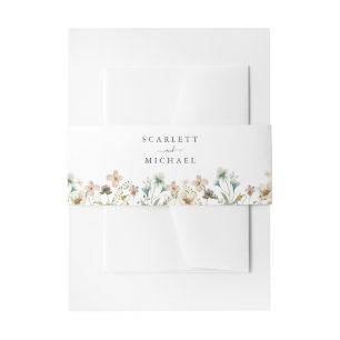 Wildflower Invitation Belly Band