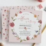 Wildflower Is On The Way Spring Baby Shower Invitation<br><div class="desc">Celebrate your baby arrival with this Little Wildflower Floral Baby Shower invitation! The design is perfect for any baby shower,  and comes with matching labels to share the happy news.</div>