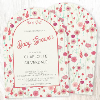 Wildflower It's a Girl Baby Shower Invitation