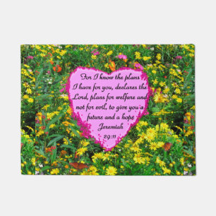 WILDFLOWER JEREMIAH 29:11 PHOTO DOORMAT