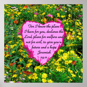WILDFLOWER JEREMIAH 29:11 PHOTO POSTER