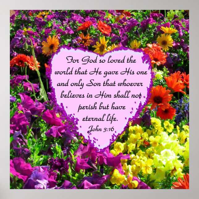 WILDFLOWER JOHN 3:16 PHOTO POSTER (Front)