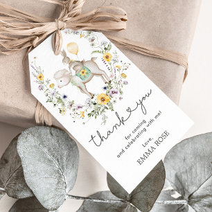 Wildflower Lamb & Bunny Balloon Thank You Gift Tags