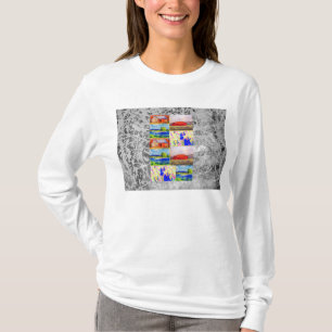 wildflower landscape collage silver drip T-Shirt