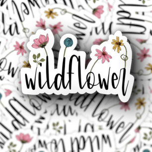 Wildflower Laptop Water bottle Die-Cut Sticker