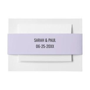 Wildflower Lavender & Yellow Floral Wedding Invitation Belly Band