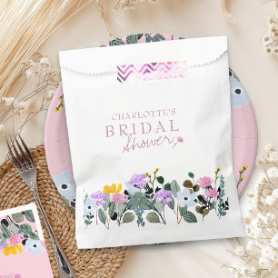 Wildflower Lawn Pretty Floral Bridal Shower Favour Bags