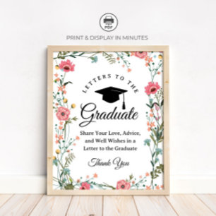Wildflower "Letters to the Graduate" Party sign