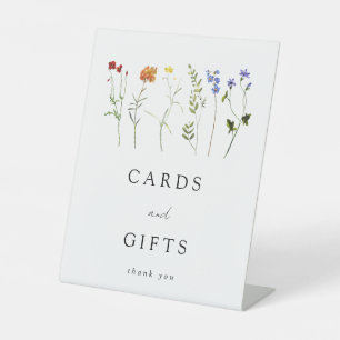 Wildflower LGBT Pride Wedding Cards and Gifts Pedestal Sign