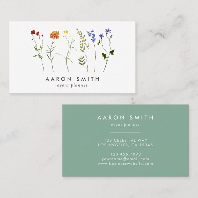 Wildflower LGBTQ Pride Business Card (Front/Back)